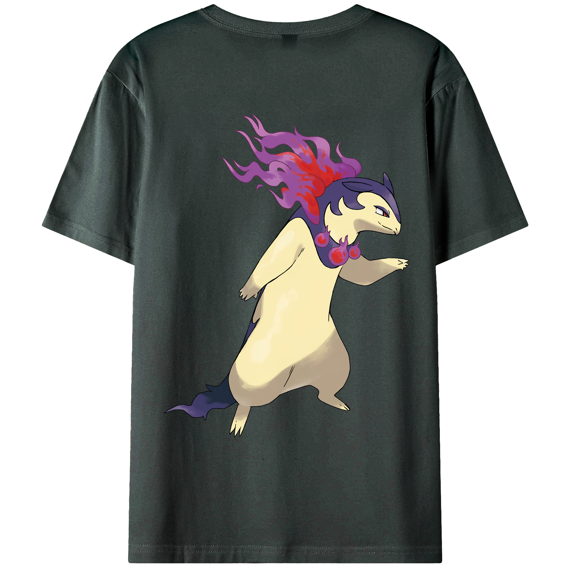 （画像用） ポケットモンスター Pokémon 綿100％ メンズ半袖Tシャツ（バックプリント） 通気性